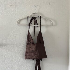 Brown Halter Top